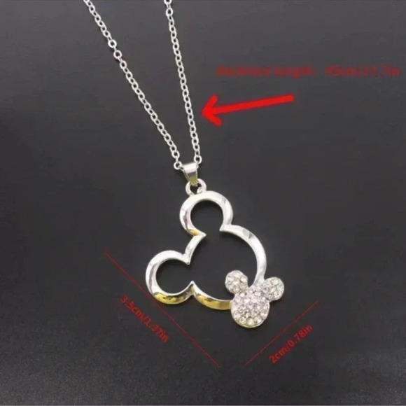 Rose Gold Mickey Mouse Necklace - Picture 2 of 4